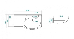 Style Line Тумба с раковиной Жасмин 82 L – фотография-4